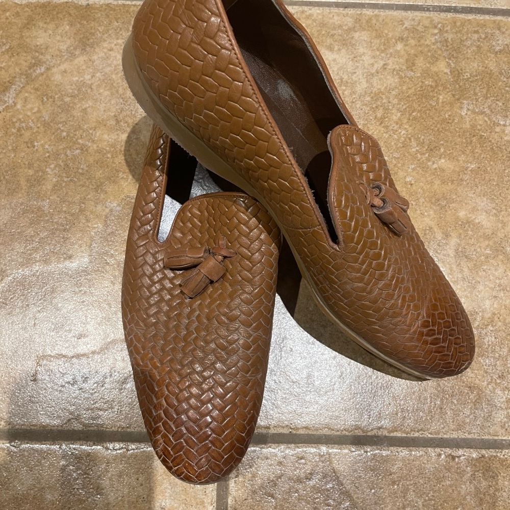 Brown Woven Loafers, Made in Turkey